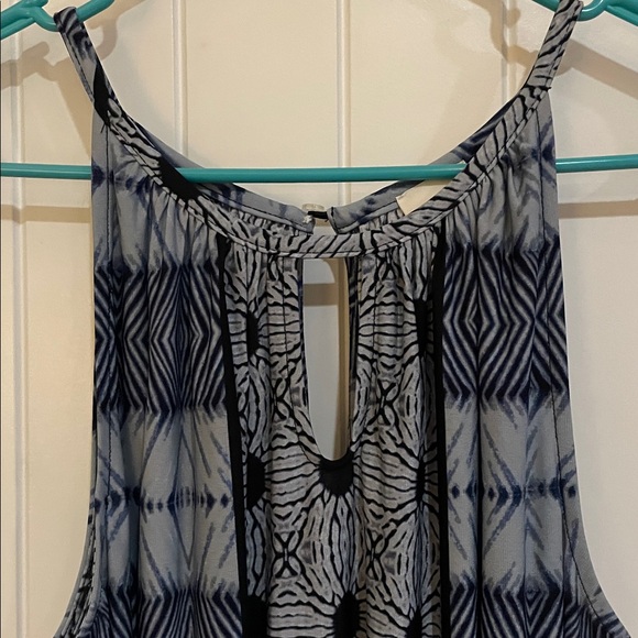 Chico's Blue and Black Patterned halter style Chico’s size 2 ( large ) Dress - Picture 4 of 7